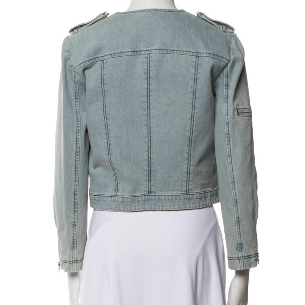 Alice + Olivia Zip-Front Denim Jacket - Picture 3 of 3